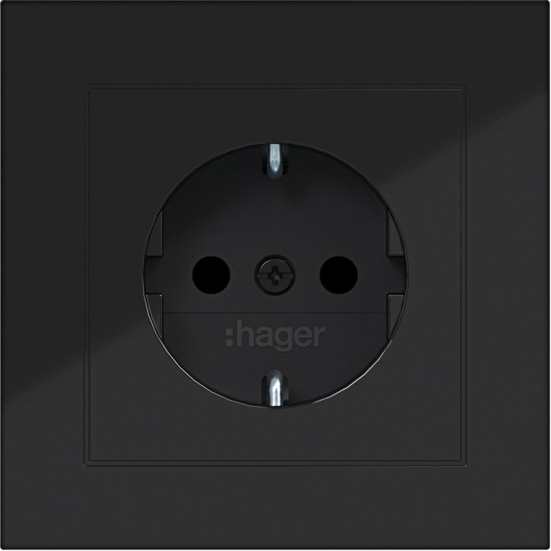 HAGER BOCCHIOTTI - PR.SCHUKO+COP SHUTTER PLUGIN A.1 NERO LU
