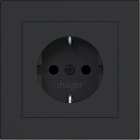HAGER BOCCHIOTTI - PR.SCHUKO+COP SHUTTER PLUGIN A.1 NERO OP