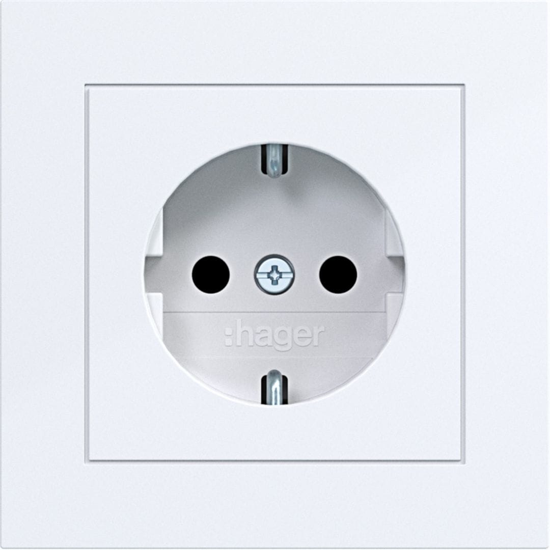 HAGER BOCCHIOTTI - PR.SCHUKO+COP. SHUTTER PLUG-IN A.1 B LU