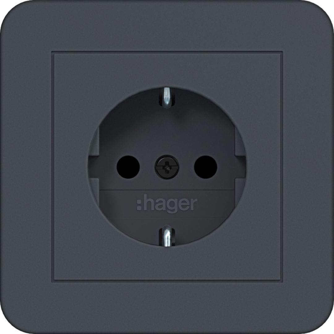 HAGER BOCCHIOTTI - PR.SCHUKO+COP SHUTTER PLUG-IN C.1 ANTR.