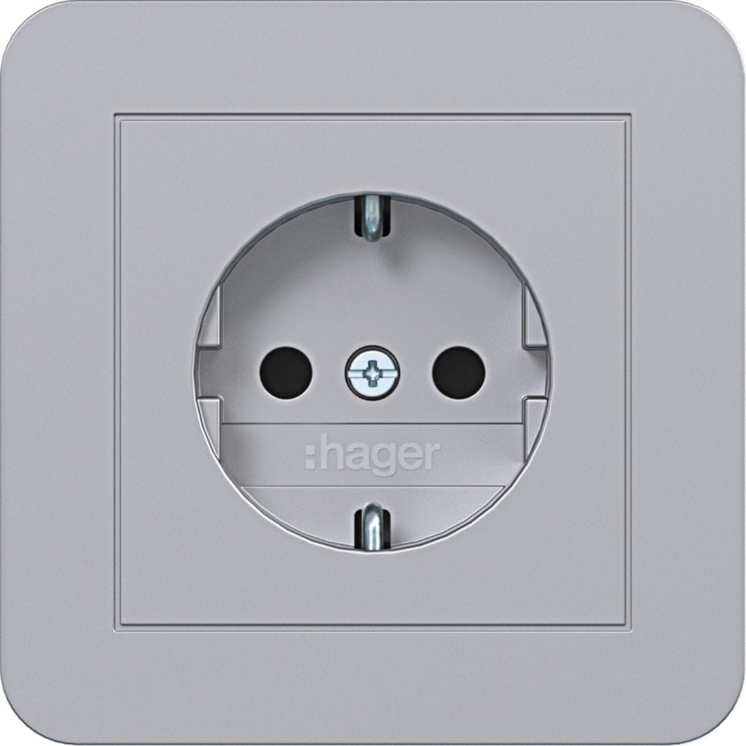 HAGER BOCCHIOTTI - PR.SCHUKO+ COP. SHUTTER PLUG-IN C.1 TIT
