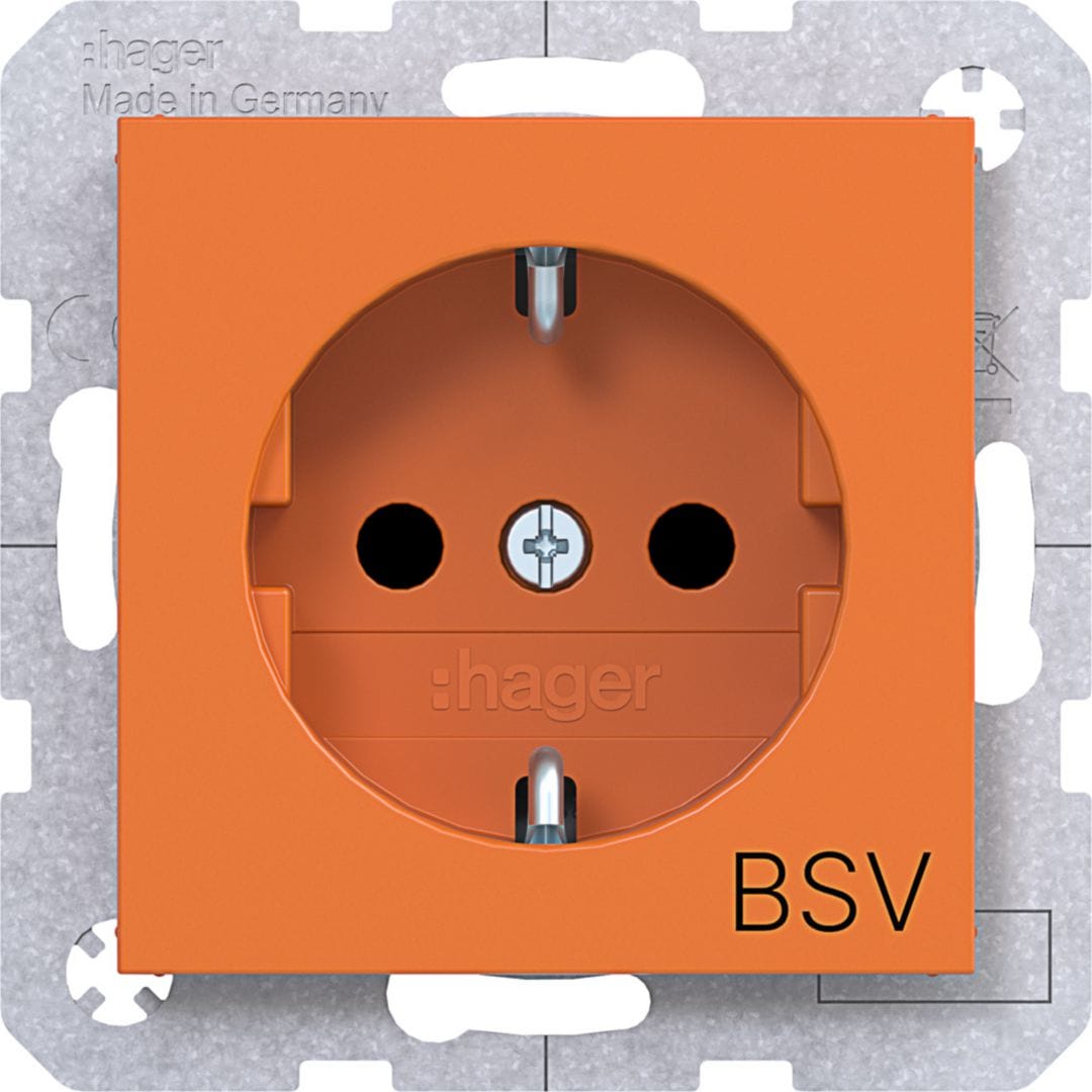 HAGER BOCCHIOTTI - PR.SCHUKO 'BSV' SHUTTER AX/CX ARANCIONE