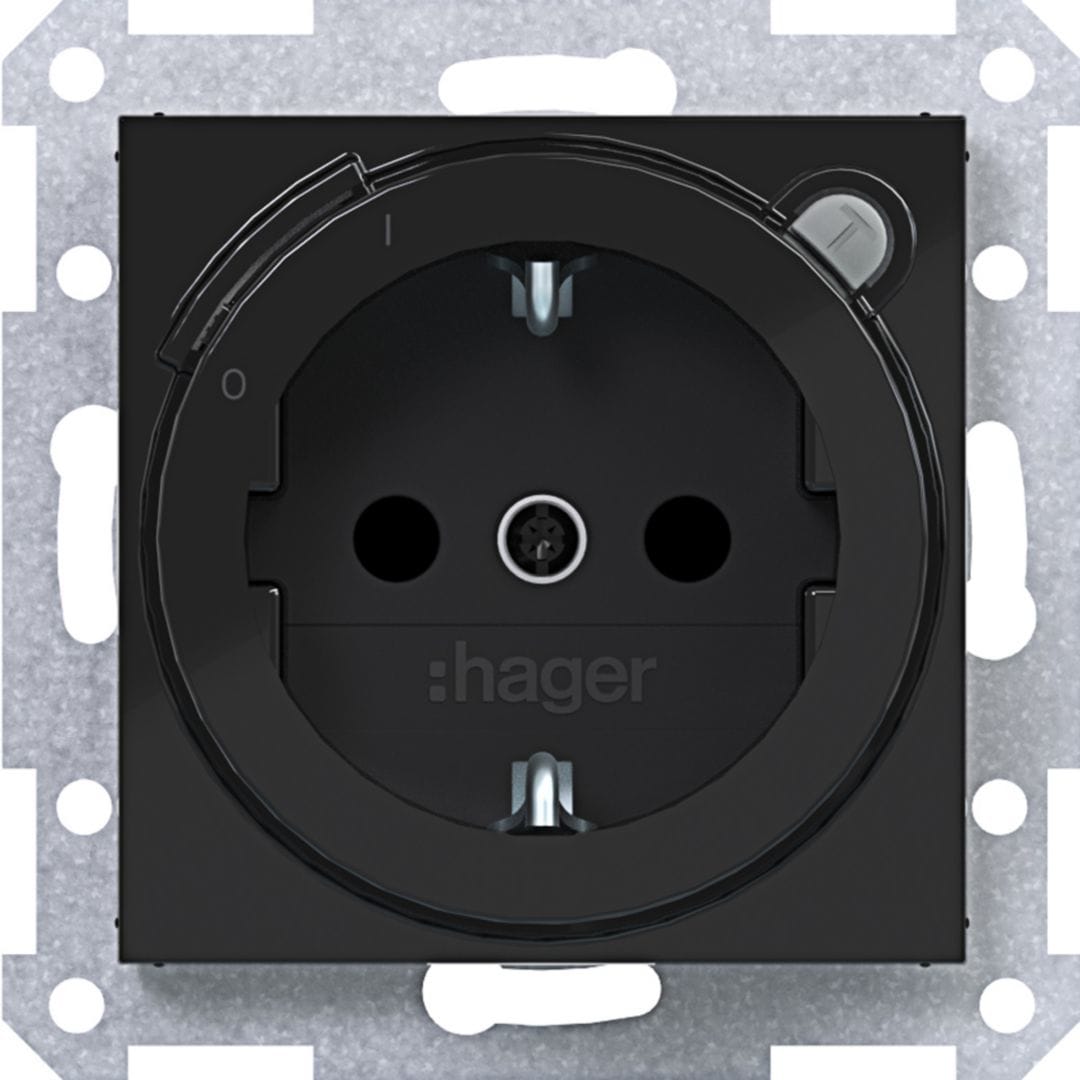 HAGER BOCCHIOTTI - PR.SCHUKO+ RCCB SHUTTER AX/CX N LUC