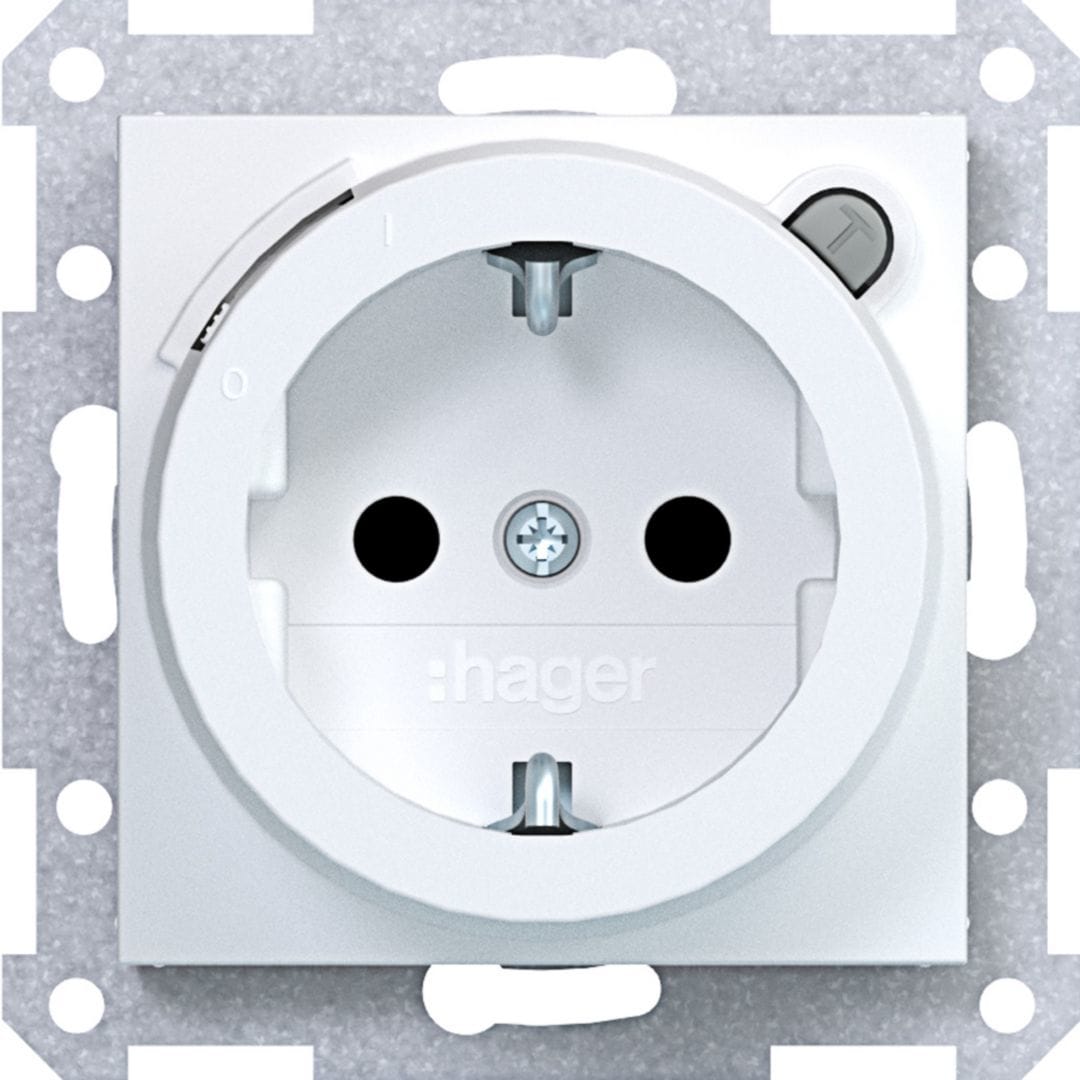 HAGER BOCCHIOTTI - PR.SCHUKO+ RCCB SHUTTER AX/CX B OP