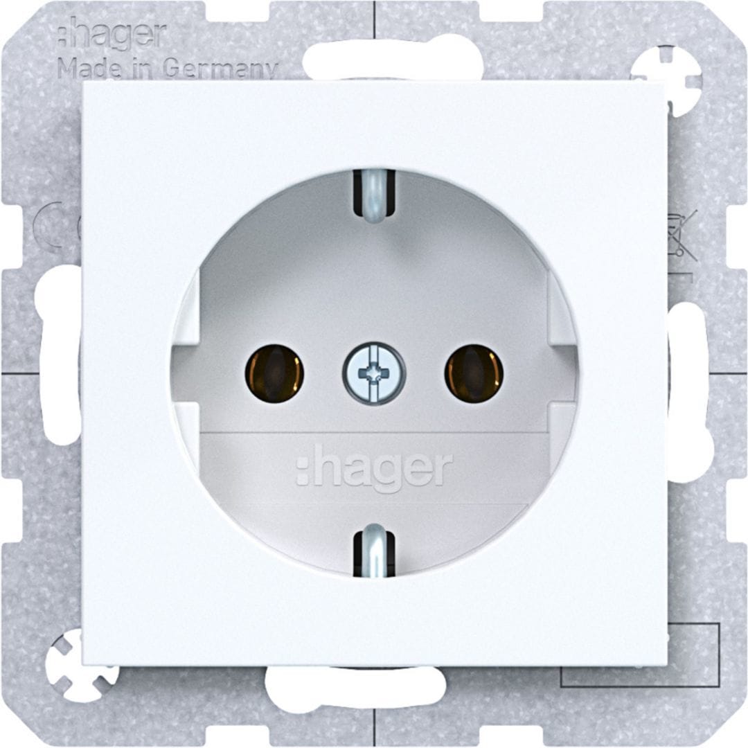 HAGER BOCCHIOTTI - PRESA SCHUKO PLUG-IN A.X/C.X BIANCO LUC