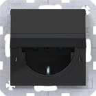 HAGER BOCCHIOTTI - Pr.SCHUKO cop.blocc.m.vite Ax/Cx nero lu