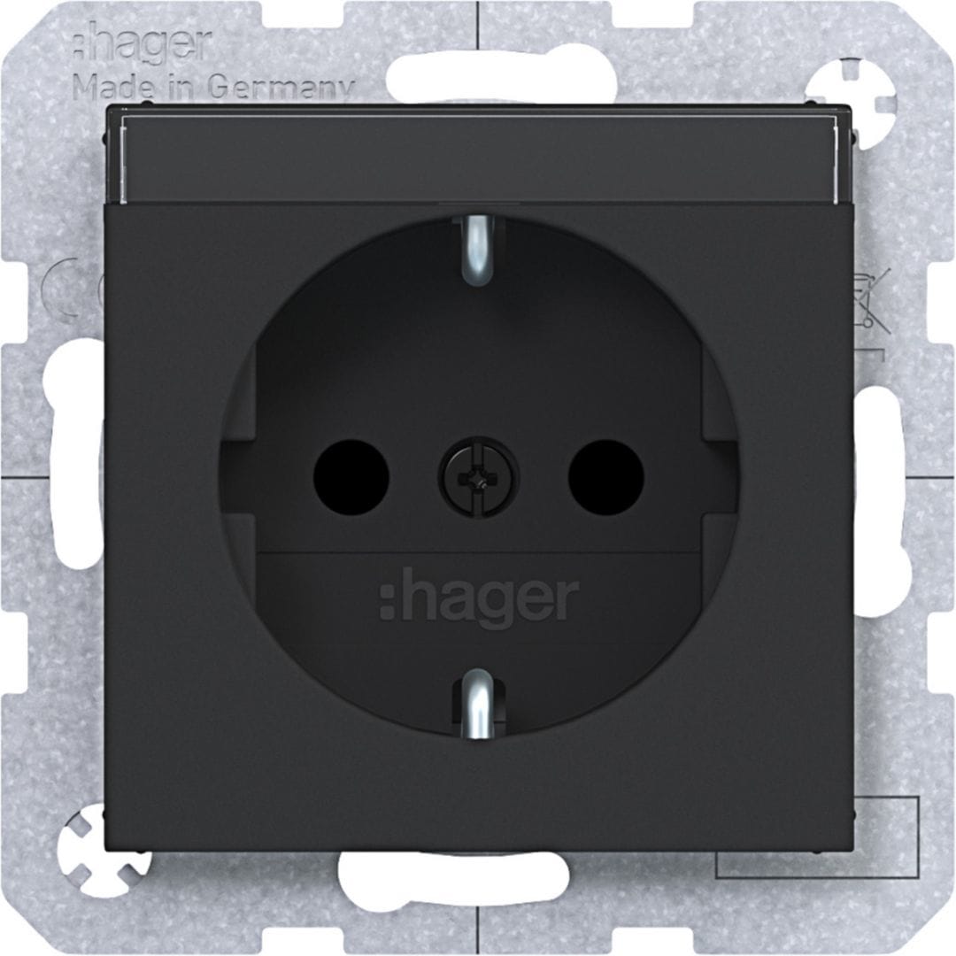 HAGER BOCCHIOTTI - PR.SCHUKO ETICH SHUTTER VITE AX/CX N. OP