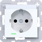 HAGER BOCCHIOTTI - PR.SCHUKO LED CTR ETCH VITE AX/CX BIA LU