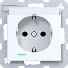 HAGER BOCCHIOTTI - PR.SCHUKO LED CTR ETCH VITE AX/CX BIA OP