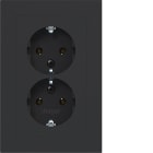 HAGER BOCCHIOTTI - 2PRESE SCHUKO COP.PIATTO A.1 NRO OP
