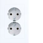 HAGER BOCCHIOTTI - 2PRESE SCHUKO COP.PIATTO A.1 BIAN LUC