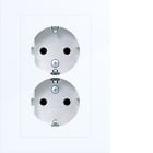 HAGER BOCCHIOTTI - 2PR. SCHUKO+COP. PIATTO SHUTTER A.1 B LU