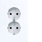 HAGER BOCCHIOTTI - 2PR.SCHUKO COP.PIATTO+MORS A.1 BIA LU