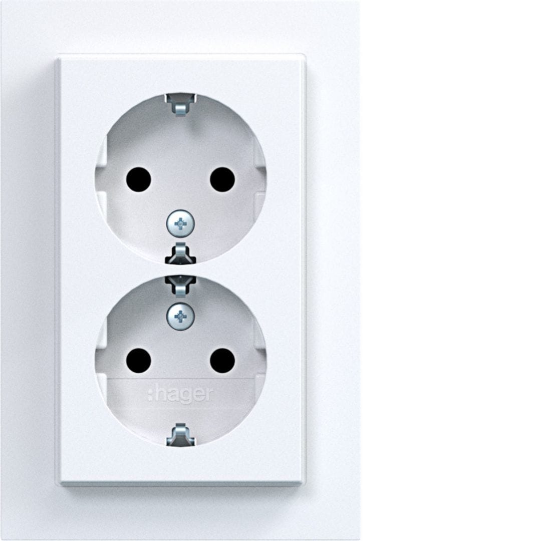 HAGER BOCCHIOTTI - 2PR.SCHUKO COP.ALTO+MORS.CAV A.1 BIA LU