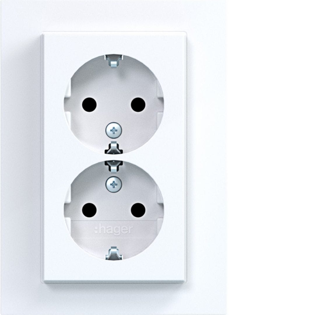 HAGER BOCCHIOTTI - 2PR. SCHUKO+COP. ALTO SHUTTER A.8 B LUC