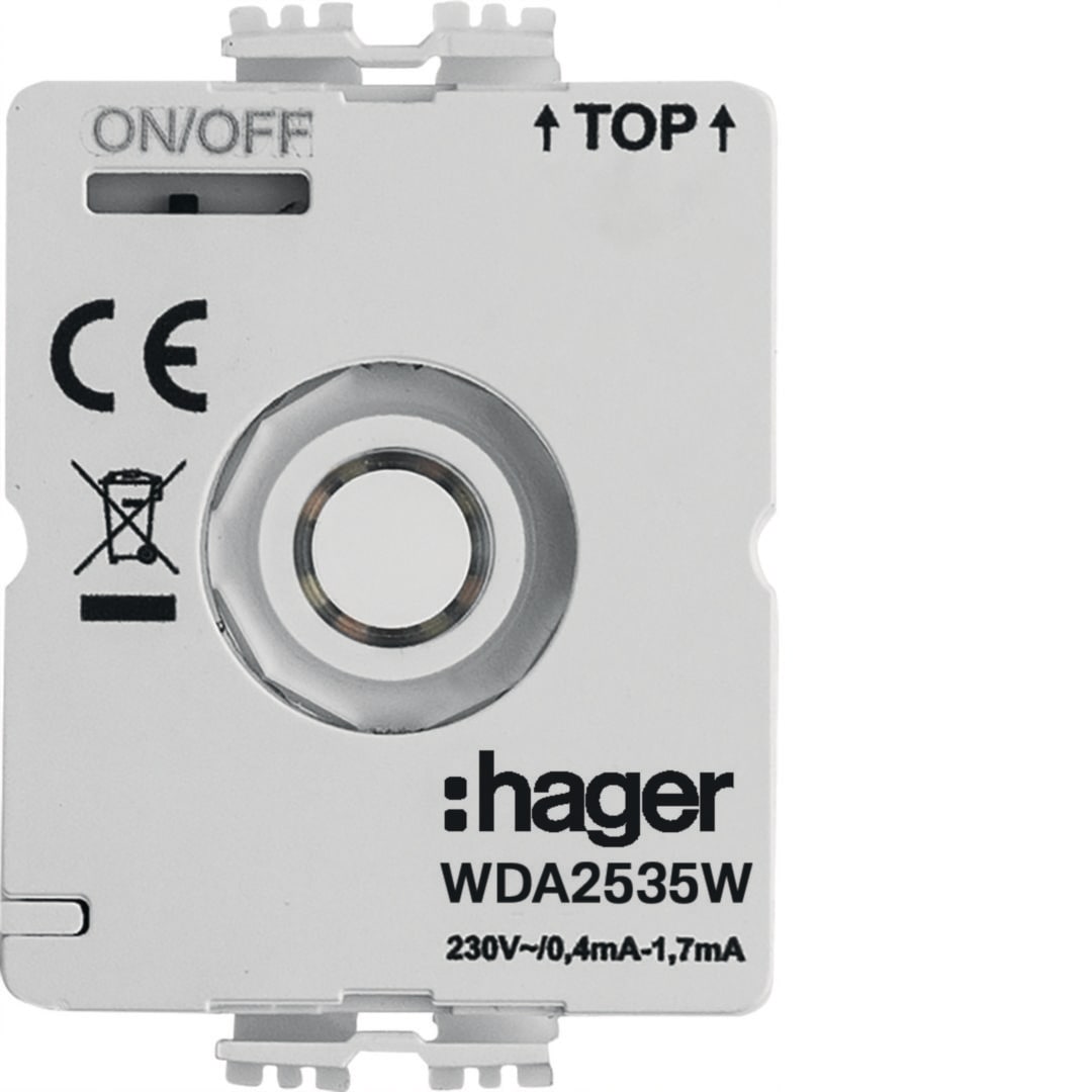 HAGER BOCCHIOTTI - MOD.LED PER INT.MANP., 230V, CON NEUTRO