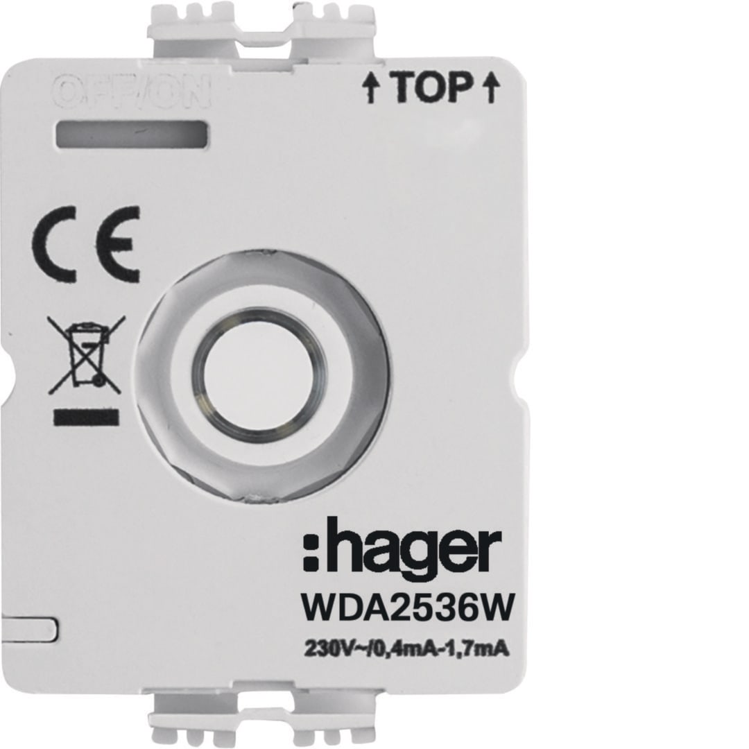 HAGER BOCCHIOTTI - MOD.LED X INT.MANP., 230V, SENZA NEUTRO