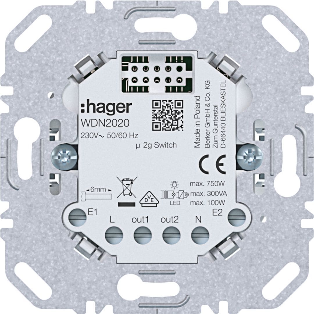 HAGER BOCCHIOTTI - MOD. ALIM. INT 2 CANALI 4AMP A.X/C.X