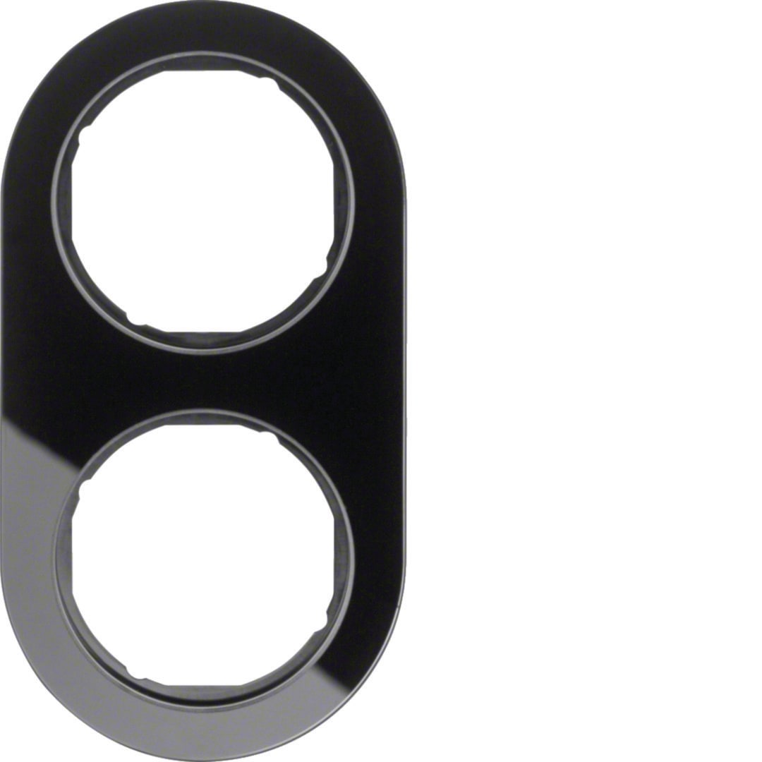 HAGER BOCCHIOTTI - Cornice 2P Serie R.Glassic vetro nero