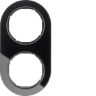 HAGER BOCCHIOTTI - Cornice 2P Serie R.Glassic vetro nero