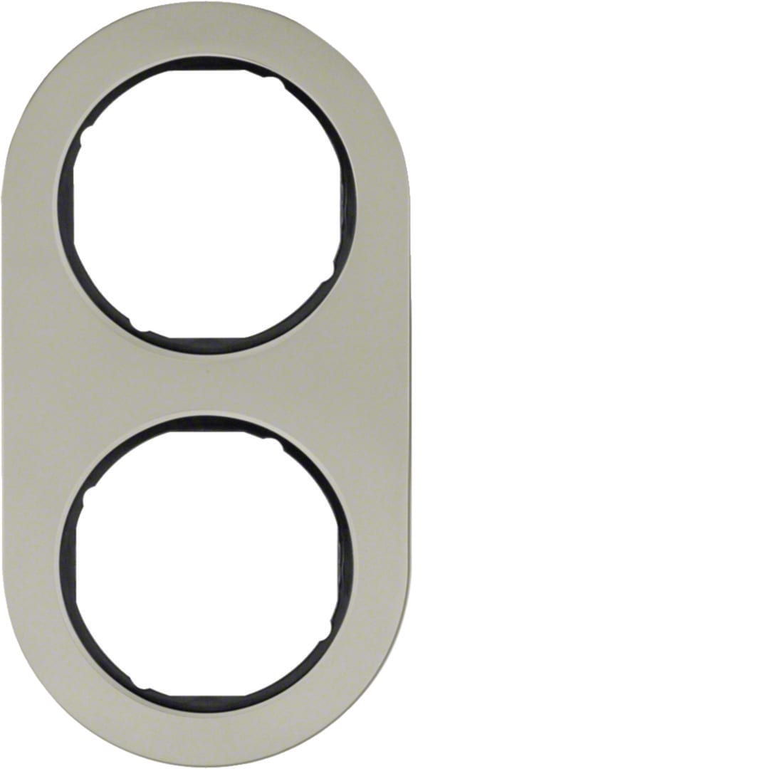HAGER BOCCHIOTTI - Corn.2P R.Glassic acc.inox opaco nero