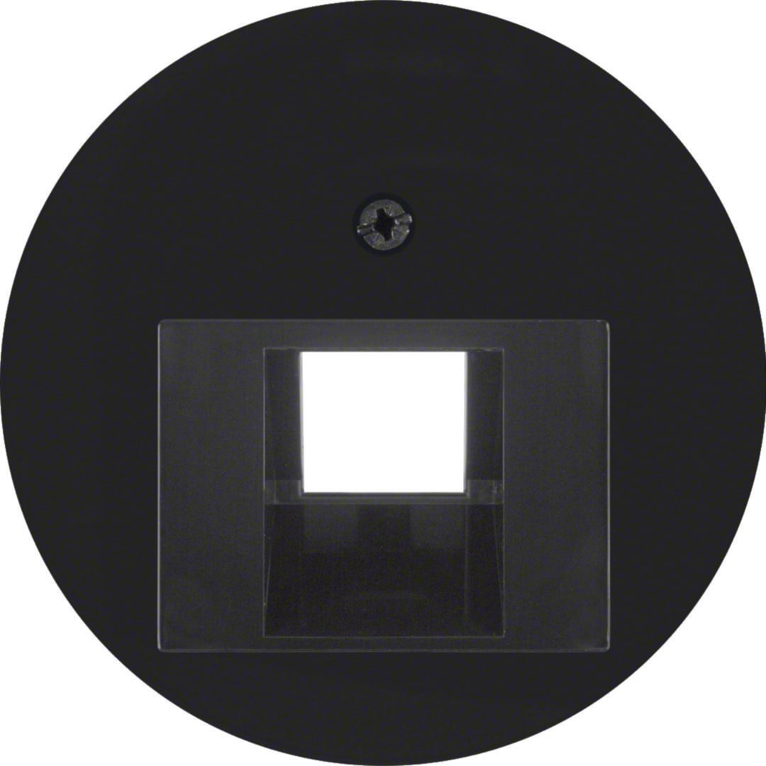 HAGER BOCCHIOTTI - P.zo c.le pr.rj univ.R1/R3/R.Glass nero