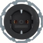 HAGER BOCCHIOTTI - PRESA SCHUKO SERIE R.CLASSIC NERO LUCIDO