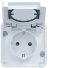 HAGER BOCCHIOTTI - Inserto p. schuko + coperchio W.1 bianc