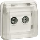 HAGER BOCCHIOTTI - Inserto TV terminale 2 out + cop. W.1 bi