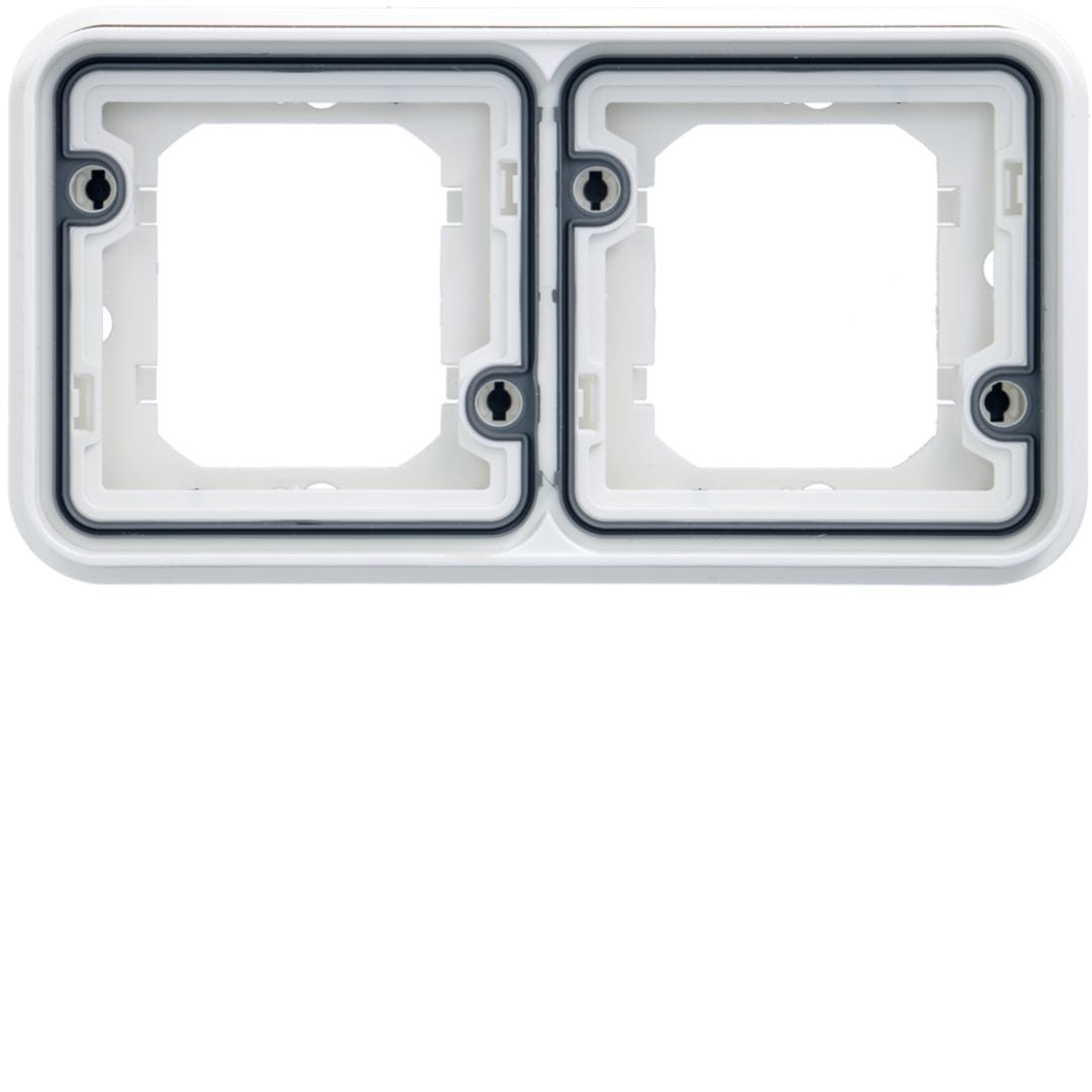 HAGER BOCCHIOTTI - Cornice 2P per incasso orizz. W.1 bianco