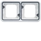 HAGER BOCCHIOTTI - Cornice 2P per incasso orizz. W.1 bianco