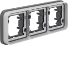 HAGER BOCCHIOTTI - Cornice 3P per incasso orizz. W.1 grigio