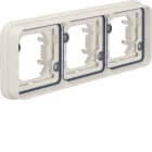 HAGER BOCCHIOTTI - Cornice 3P per incasso orizz. W.1 bianco