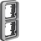 HAGER BOCCHIOTTI - Cornice 2P per incasso vert. W.1 grigio