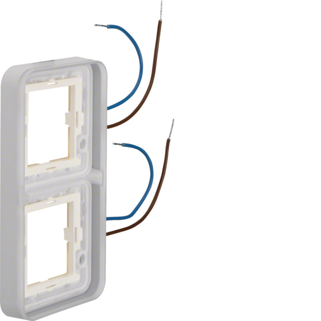 HAGER BOCCHIOTTI - CORNICE 2P, VERT + LUCE 230V W.1 BIANCO