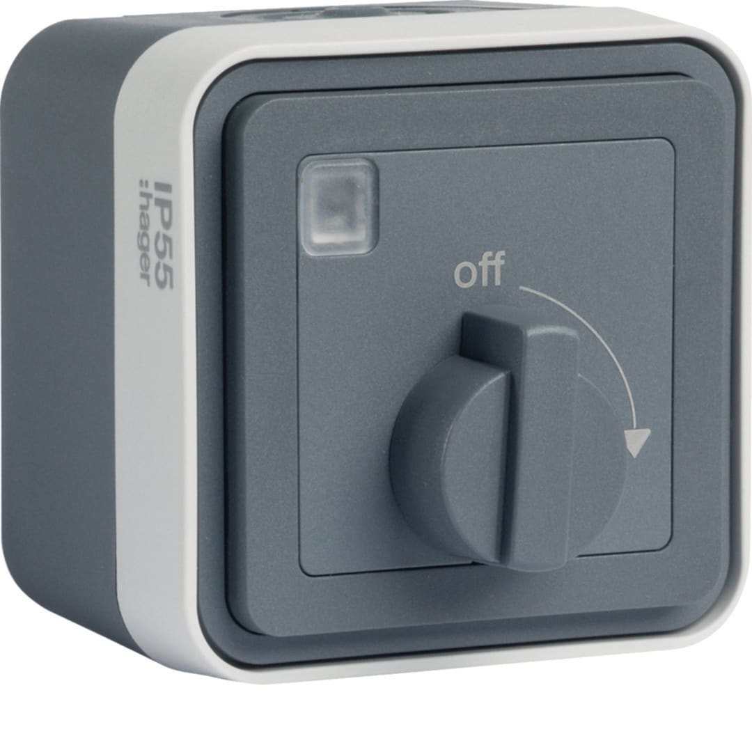 HAGER BOCCHIOTTI - TIMER MECC. PAR.15 MIN + MAN.REG. W1 GR