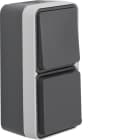 HAGER BOCCHIOTTI - COMB.DEV./P.SCHUKO + COPERCH PAR W1 GRI