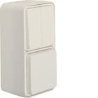 HAGER BOCCHIOTTI - COMB. 2 DEVIAT+SCHUKO+COPERCHIO W.1 BIA
