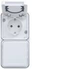 HAGER BOCCHIOTTI - P.SCHUKO DOPPIA VERT.CON COP.A PARETE W1