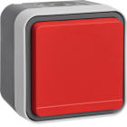HAGER BOCCHIOTTI - P.SCHUKO + COP + SHUTTER + ROSSO PAR W.1