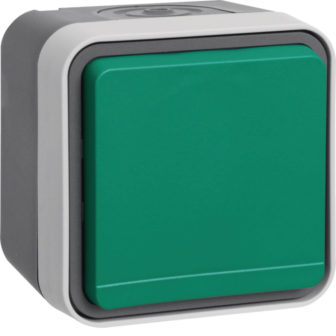 HAGER BOCCHIOTTI - P.SCHUKO + COP + SHUTTER + VERDE PAR W.1