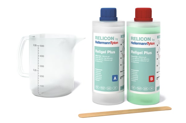 HELLERMANNTYTON - GEL BICOMPONENTE VERDE 500ML RELIGEL PLU