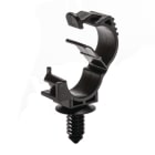 HELLERMANNTYTON - Clip per cavi, per foro tondo 6,35 mm (esagonale)/6,1 - 6,9 mm, pinetto, PA66 alta tenuta meccanica, stabilizzata al calore e ai raggi UV, nero