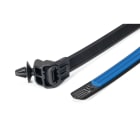 HELLERMANNTYTON - Fascetta di fissaggio Soft Grip 2-piece per fori tondi da 6,5 mm, ancoraggio a freccia, blu/nero