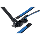HELLERMANNTYTON - Fascetta di fissaggio Soft Grip 2-piece per perni a saldare da 5,0 e 6,0 mm, blu/nero