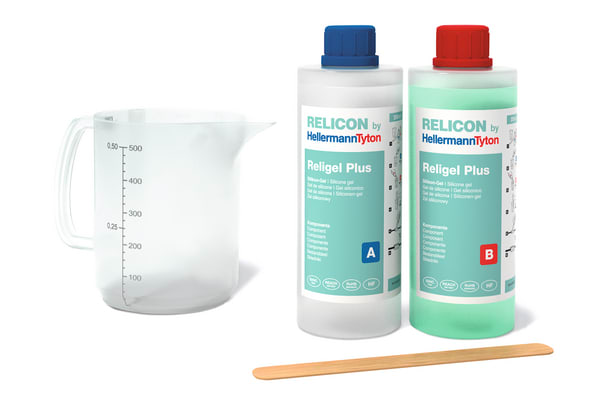 HELLERMANNTYTON - Gel bicomponente verde 500ml Religel Plus