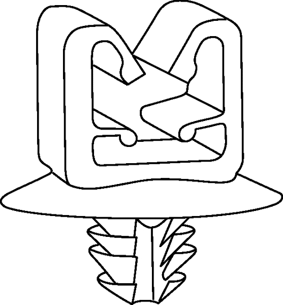 HELLERMANNTYTON - CLIP FISSAGGIO A PINO PA66HIRHS HC48FT5