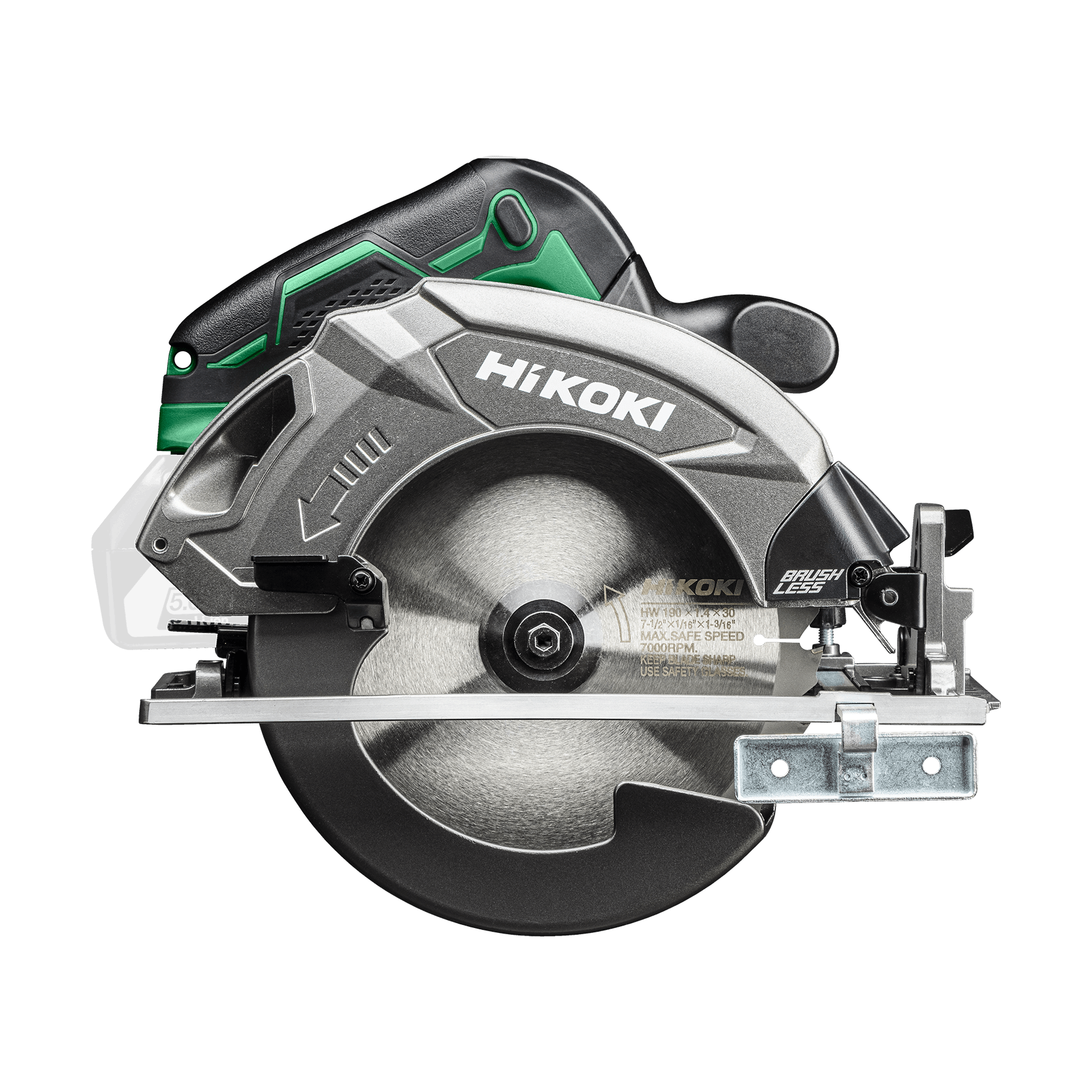 HIKOKI POWER TOOLS - Sega Circolare 18V, lama Diametro 190mm, Brushless, solo corpo, Valigetta Stackable.