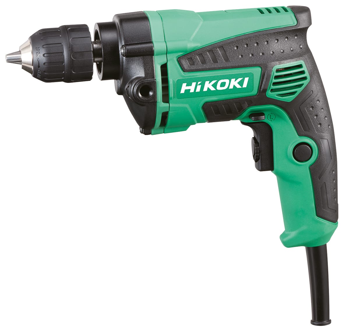 HIKOKI POWER TOOLS - Trapano Rotativo, 600W, 0-2.500 Giri/Min Regolazione Vellocit?, Reversibile, Mandrino Autoserrante 1-10Mm - 10 Mm - 0-2.500G/Min - Scatola Di Cartone - Dimensioni Confezione Singola: 272X281X87 Mm (Lxwxh) - Peso Confezione Singola: 1,3 Kg