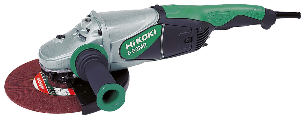 HIKOKI POWER TOOLS - Smerigliatrice Angolare 2.400W, 6.600 Giri/Min, Diametro 230Mm, 6,8Kg Corpo Alluminio, Impugnatura Antivibrante - M14 - 230Mm - Scatola Di Cartone - Dimensioni Confezione Singola: 304X512X204 Mm (Lxwxh) - Peso Confezione Singola: 8,8 Kg